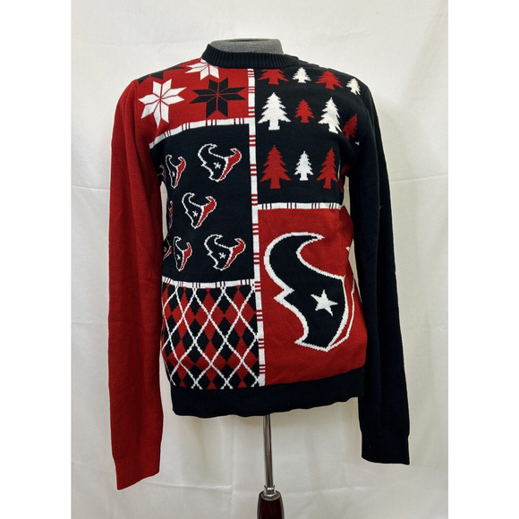 NWT Mens Houston Texans NFL Football Christmas Sweater Small Texas FS Charity - Picture 1 of 12